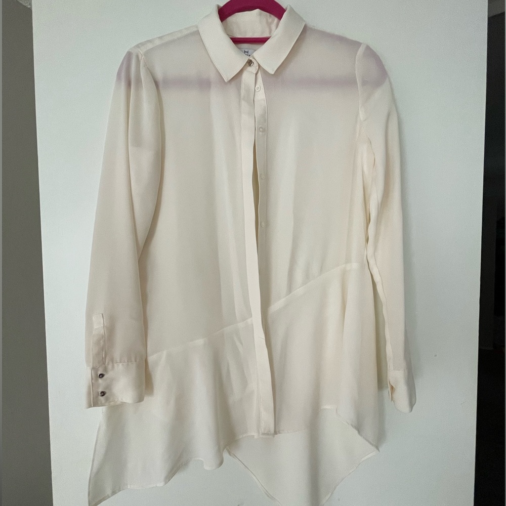 Halston long sleeve blouse
